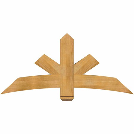 Ekena Millwork Alberta Rough Sawn Timber Gable Bracket, Western Red Cedar, 60"W x 27"H x 6"D x 6"F, 11/12 Pitch GBW060X27X0606ALB00RWR